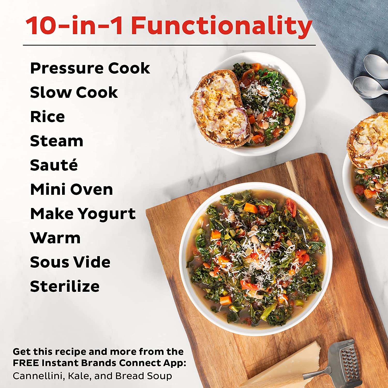  Instant Pot Pro 10-in-1 Pressure Cooker, Slow Cooker,  Rice/Grain Cooker, Steamer, Sauté, Sous Vide, Yogurt Maker, Sterilizer, and  Warmer, Includes App With Over 800 Recipes, Black, 6 Quart: Home & Kitchen