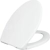 LUXE Bidet Luxe TS1008E Elongated Comfort Fit Toilet Seat with Slow Close, Quick Release Hinges, and Non-Slip Bumpers (White)
