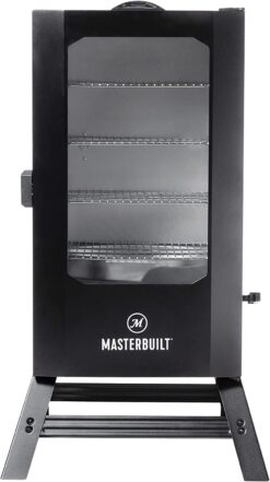 Masterbuilt MB20070122 40 inch Digital Electric Smoker with Window and Legs, Black