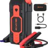 NEXPOW Battery Jump Starter 2500A 22000mAh (up to 8.0L Gas/8L Diesel Engines) 12V Car Battery Booster Pack with USB Quick Charge 3.0 and 4 LED Modes Red Blue Warning