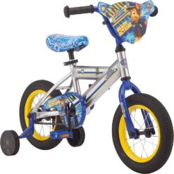 Nickelodeon Paw Patrol Kids Bike, 12 or 16-Inch Wheels, Toddlers to Kids ages 2 Years and Up, Training Wheels Included, Steel Frame, Perfect for Beginners, Silver