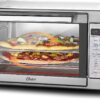 Oster Air Fryer Oven, 10-in-1 Countertop Toaster Oven Air Fryer Combo, 10.5" x 13" Fits 2 Large Pizzas, Stainless Steel
