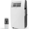 SereneLife SLPAC8 SLPAC 3-in-1 Portable Air Conditioner with Built-in Dehumidifier Function,Fan Mode, Remote Control, Complete Window Mount Exhaust Kit, 8,000 BTU, White