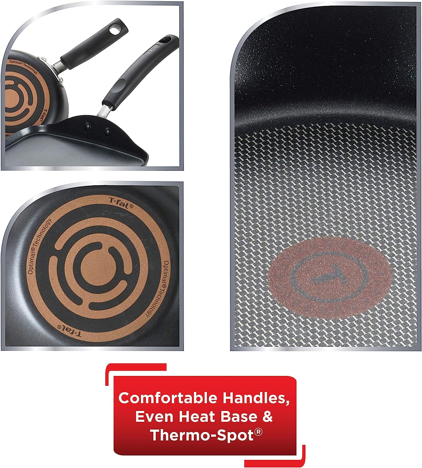 T-fal Signature Nonstick Cookware Set 12 Piece Oven Safe 350F Pots and  Pans, Dishwasher Safe Black