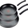 T-fal Ultimate Hard Anodized Nonstick Fry Pan Set 8, 10.25, 12 Inch Cookware, Pots and Pans, Dishwasher Safe Black