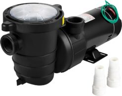 VEVOR Swimming Pool Pump 1HP, Dual Voltage 110V 220V, 5544GPH, Powerful Self-priming Pump for In/Above Ground Pool Water Circulation, w/ Strainer Basket, 2pcs 1-1/2'' NPT Connectors, UL Certified