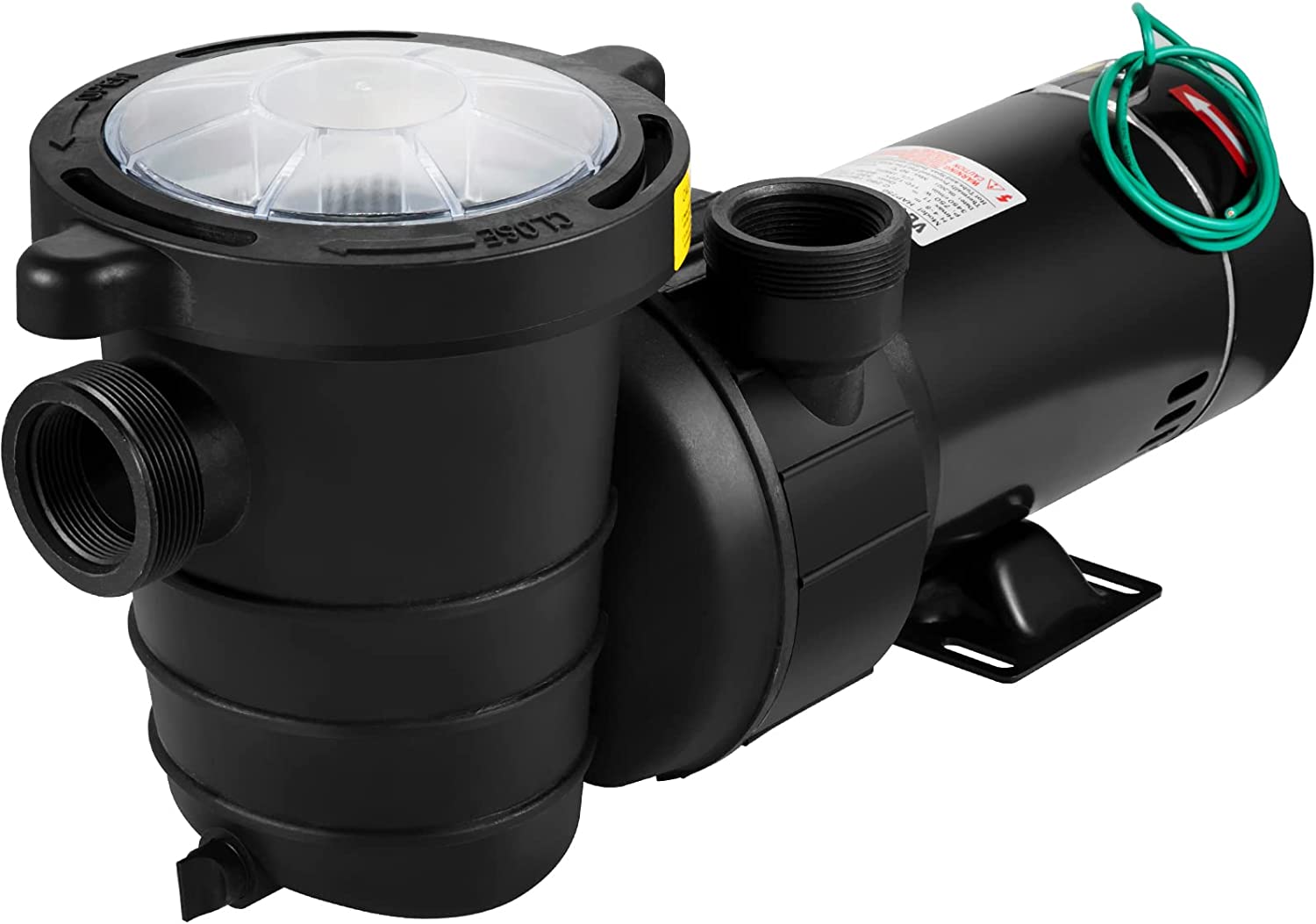VEVOR Swimming Pool Pump 1HP, Dual Voltage 110V 220V, 5544GPH, Powerful Self-priming Pump for In Above Ground Pool Water Circulation, w Strainer Basket, 2pcs 1-1 2 NPT Connectors, UL Certified9
