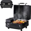 Z GRILLS Portable Wood Pellet Grill & Smoker for Outdoor BBQ, 202 sq.in Cooking Area Black