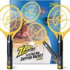 ZAP iT! Electric Fly Swatter Racket & Mosquito Zapper - High Duty 4,000 Volt Electric Bug Zapper Racket - Fly Killer USB Rechargeable Indoor Safe - 2 Pack (Large, Yellow)