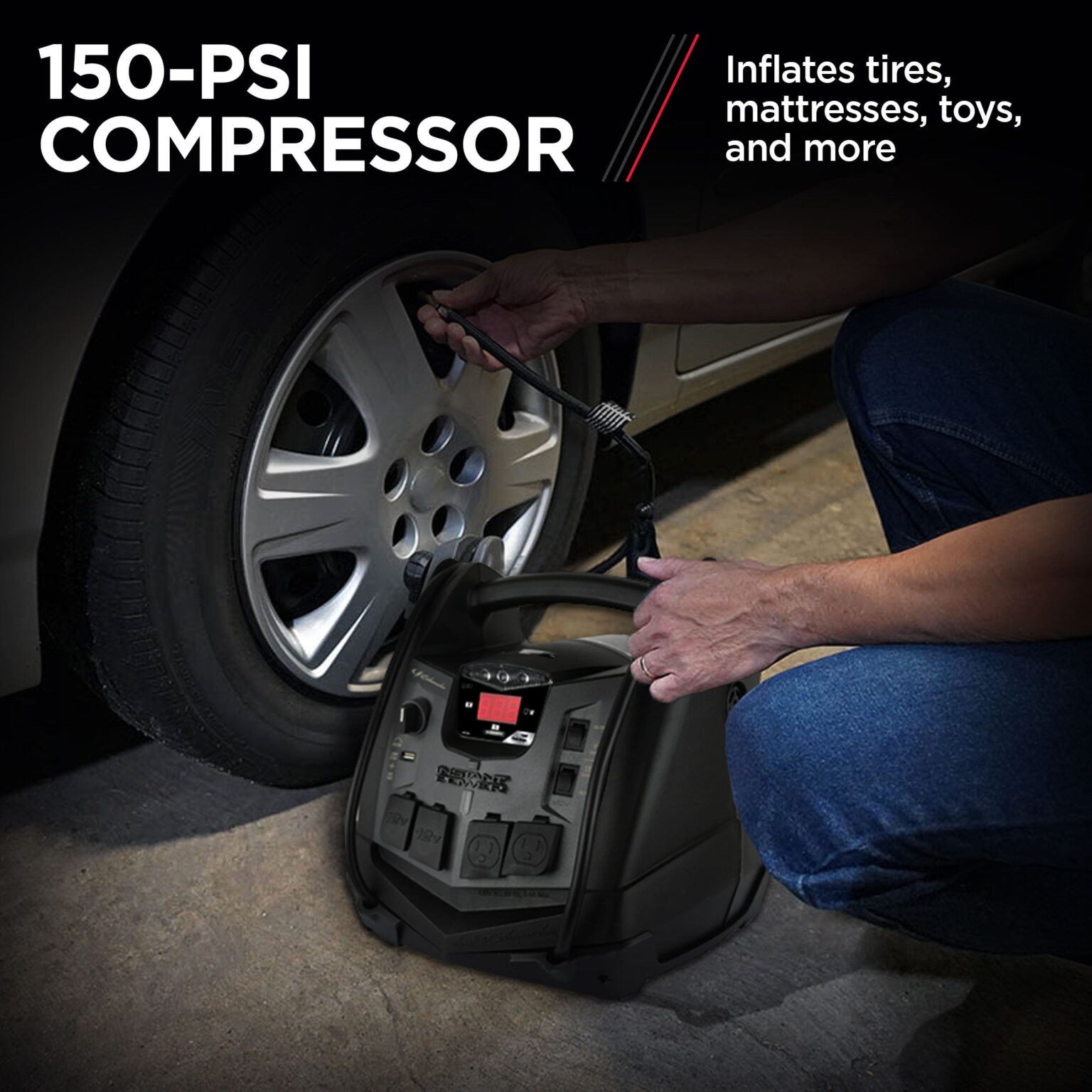 Schumacher SJ1427 6in1 Portable Power Station and 1500 Peak Amp Jump