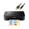 Canon Pixma Inkjet Color Printer, High Resolution Fast Speed Printing Compact Size Easy Setup and Simple Connectivity Up to 4800x1200 DPI Color Resolution, with 6 ft NeeGo Printer Cable - Black
