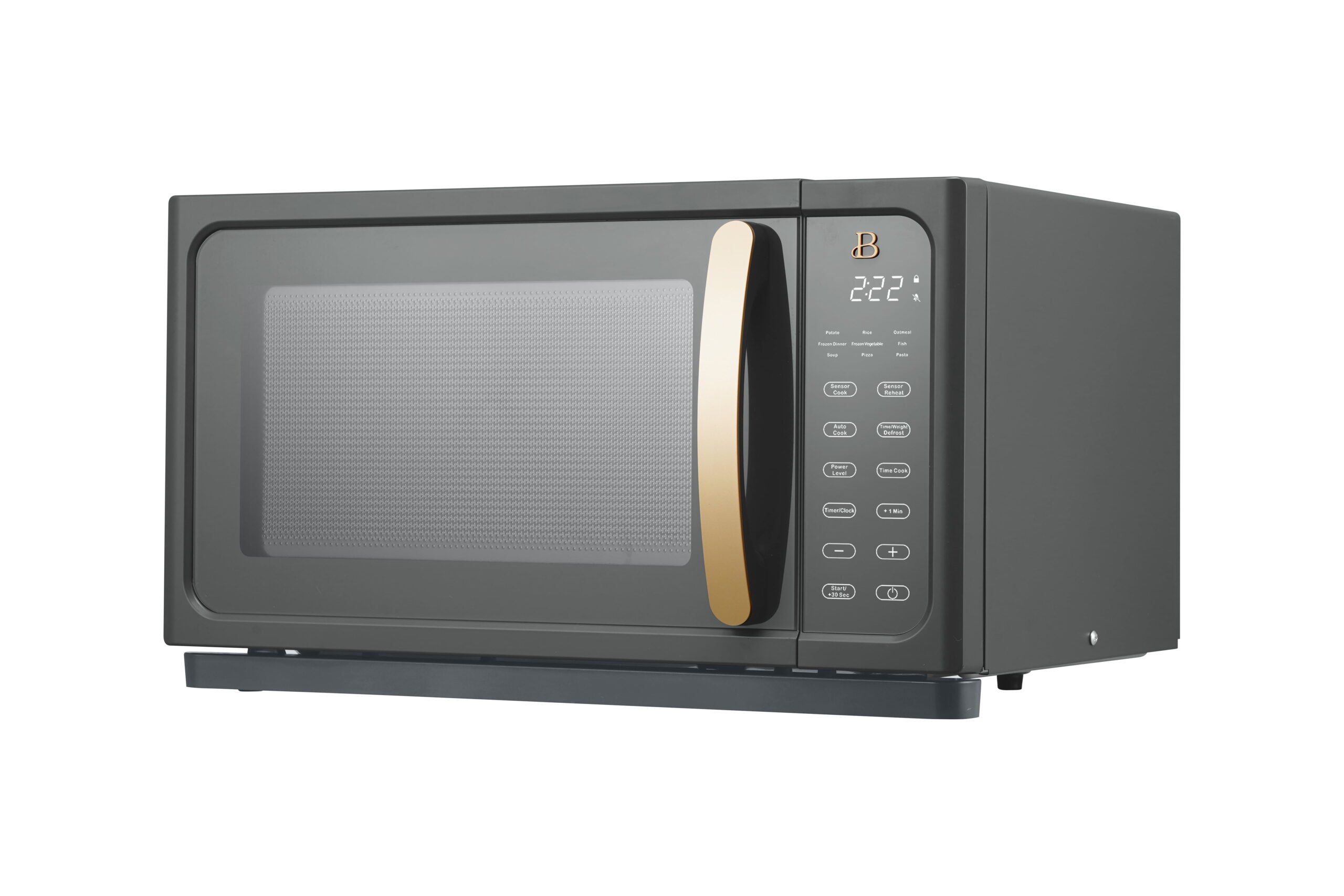 Beautiful 1.1 Cu ft 1000 Watt, Sensor Microwave Oven Oyster Grey by Drew  Barrymore
