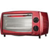 Brentwood TS-345R Stainless Steel 4 Slice Toaster Oven, Ruby Red
