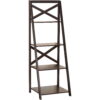 TMS X 4 - Tier Shelf, Ladder Bookcase, Espresso