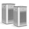 Medify MA-25 Air Purifier with H13 True HEPA Filter | 500 sq ft Coverage | for Allergens, Wildfire Smoke, Dust, Odors, Pollen, Pet Dander | Quiet 99.9% Removal to 0.1 Microns | Silver, 2-Pack
