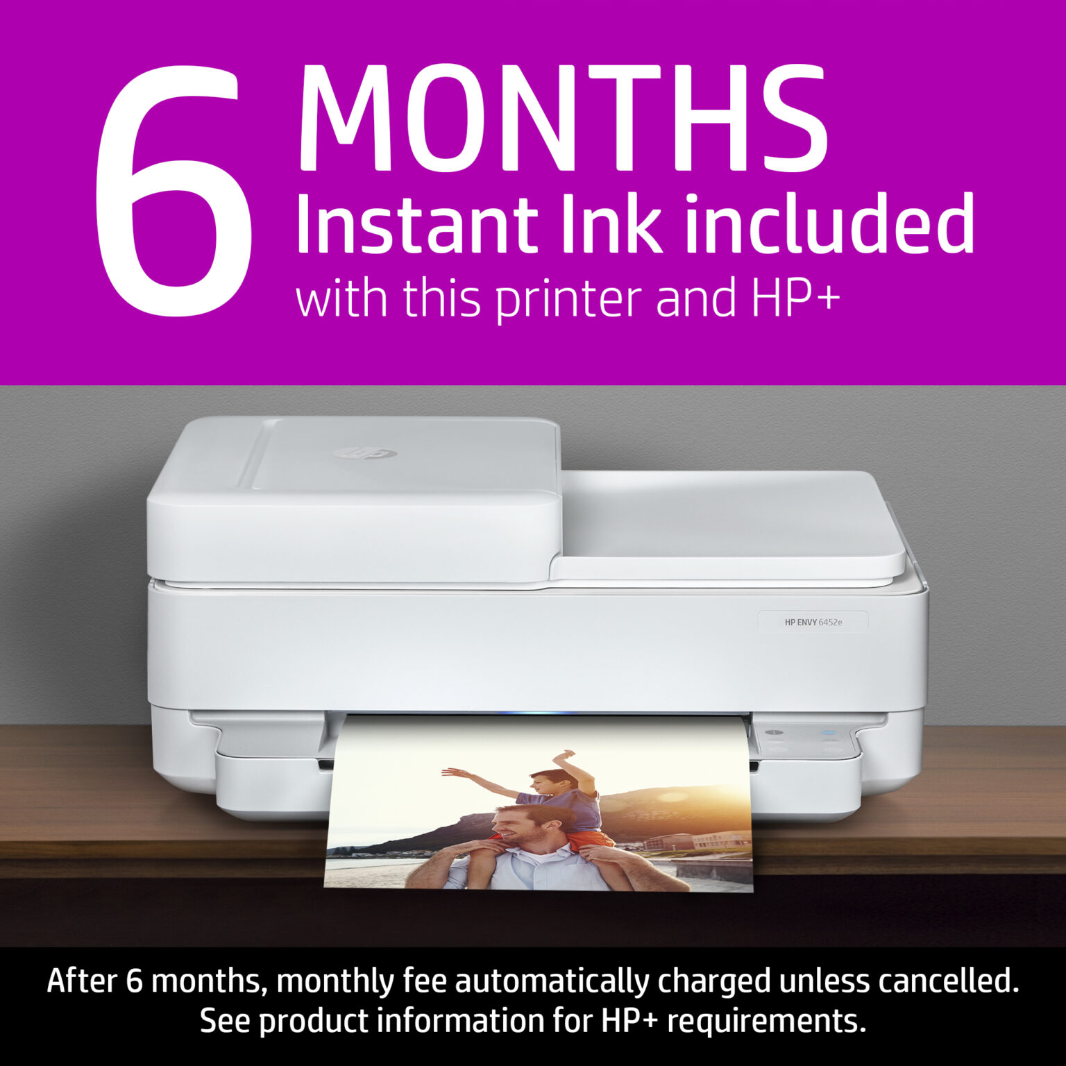 HP ENVY 6452e All-in-One Wireless Color Inkjet Printer with 6 Months ...