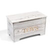Badger Basket 24.6 Gallon Wood Toy Chests, Distressed White