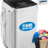 Portable Washing Machine, 17.6lbs Large Capacity Fully-Automatic Laundry Washer 1.9Cu.ft Washer Machine Ideal for Apartments Dorms Families