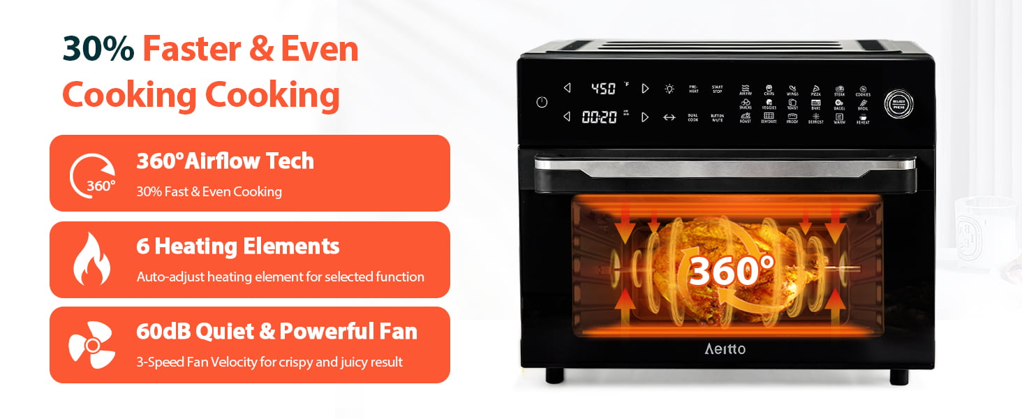 Innovative Touchscreen Air Fryer by Moosoo - 2 Quart, Healthier