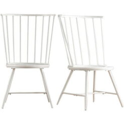Weston Home Chelsea Dining Chair, Set of 2, White