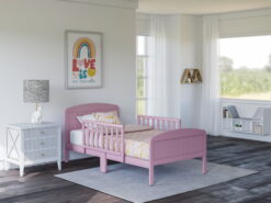 BK Furniture Harrisburg XL Wooden Toddler Bed, Pink