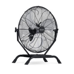 20 in. Outdoor Rated 2-In-1 High Velocity Floor or Wall Mounted Fan with 3 Fan Speeds and Adjustable Tilt Head - Black