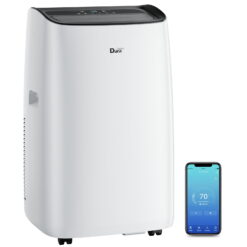 DuraComfort Portable Air Conditioners, 12000 BTU(Ashrae) Quiet AC Unit, Built-in Dehumidifier and Fan Modes, White