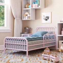 Little Seeds Monarch Hill Ivy Metal Toddler Bed, Pink