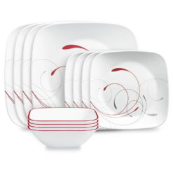 Corelle Square Pure White 16-Piece Dinnerware Set 