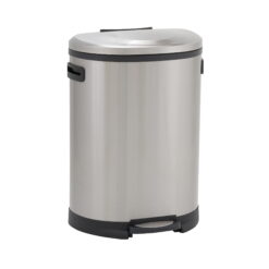 Household Essentials Aspen Stainless Steel Oval Step Pedal Trash Can, 13 Gallon / 50 Liter