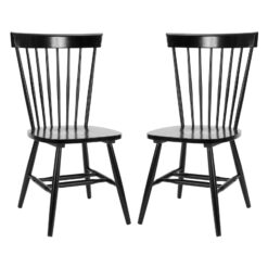 SAFAVIEH Parker 17''H Spindle Dining Chair Set of 2 Black