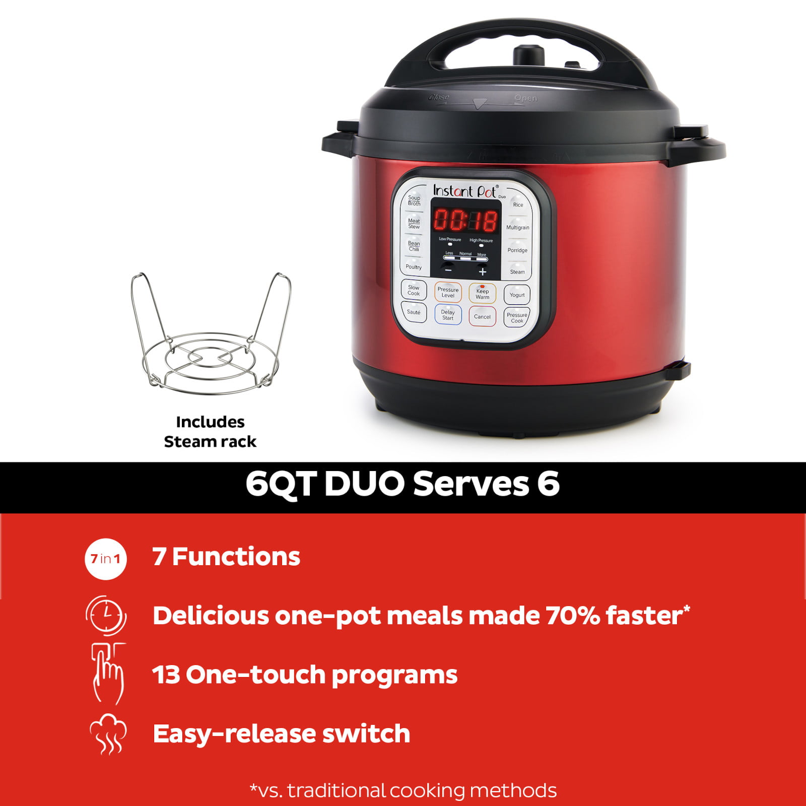 Instant Pot 6qt Duo Pressure Cooker