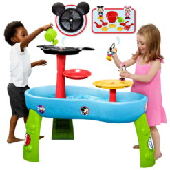 Disney Mickey Mouse Water Table by Delta Children| 3-Tier Water Table with 11-Piece Toy Set, Blue