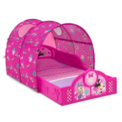 Disney Minnie Mouse Plastic Sleep and Play Toddler Bed with Canopy by Delta Children
