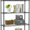 BestOffice 5 Tier Wire Shelving Unit 1250lb Capacity Black