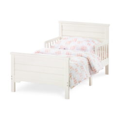 Forever Eclectic Woodland Toddler Bed with Rails, Brushed Cotton