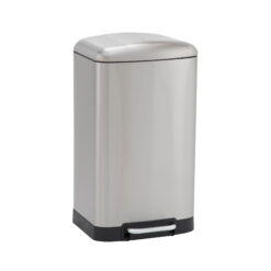 Design Trend 40 Liter / 10.5 Rectangle Stainless Steel Step On Trash Can