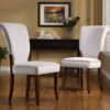 Weston Home Alamosa Velvet Parson Chairs - Set of 2, Gray