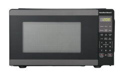 Hamilton Beach 0.9 cu. ft. Countertop Microwave Oven, 900 Watts, Black Stainless Steel
