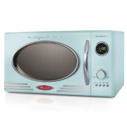Nostalgia Retro 0.9 Cu. Ft. 800-Watt Countertop Microwave Oven, Aqua