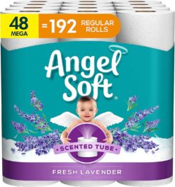 Angel Soft Toilet Paper with Fresh Lavender Scent, 48 Mega Rolls = 192 Regular Rolls, 2-Ply Bath Tissue