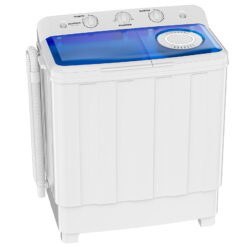Auertech Portable Washing Machine 28lbs Twin Tub Compact Semi-automatic with Drain Pump Washer Spinner Combo
