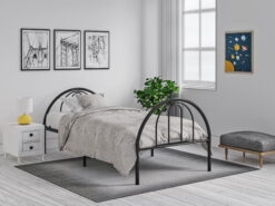 BK Furniture Brooklyn Classic Metal Bed, Twin, Black