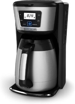 BLACK+DECKER 12-Cup Thermal Coffeemaker, Black Silver, CM2035B