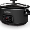 BLACK+DECKER 7-Quart Digital Slow Cooker with Chalkboard Surface, Slate, SCD4007