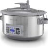 BLACK+DECKER SCD7007SSD Digital Slow Cooker with Temperature Probe + Precision Sous-Vide, 7-Quart Capacity, Stainless Steel