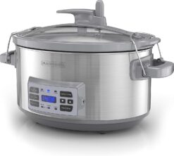BLACK+DECKER SCD7007SSD Digital Slow Cooker with Temperature Probe + Precision Sous-Vide, 7-Quart Capacity, Stainless Steel