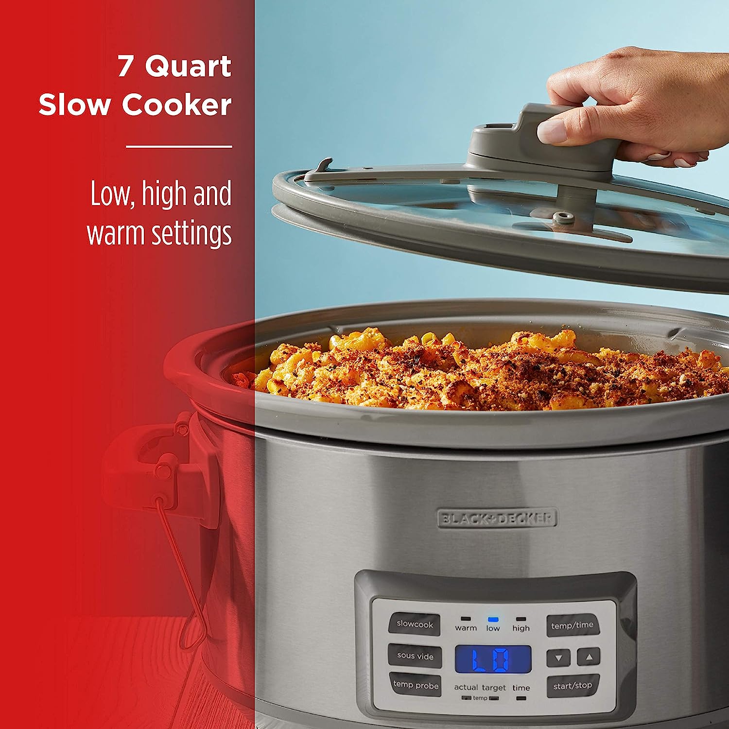 7-Quart Digital Slow Cooker With Temperature Probe + Precision Sous-Vide