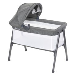 Baby Trend Lil Snooze Large Bassinet PLUS (With Canopy, Hang Toys, Vibrations, Melodies)