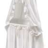 Badger Basket Majesty Baby Bassinet with Canopy - White Bedding